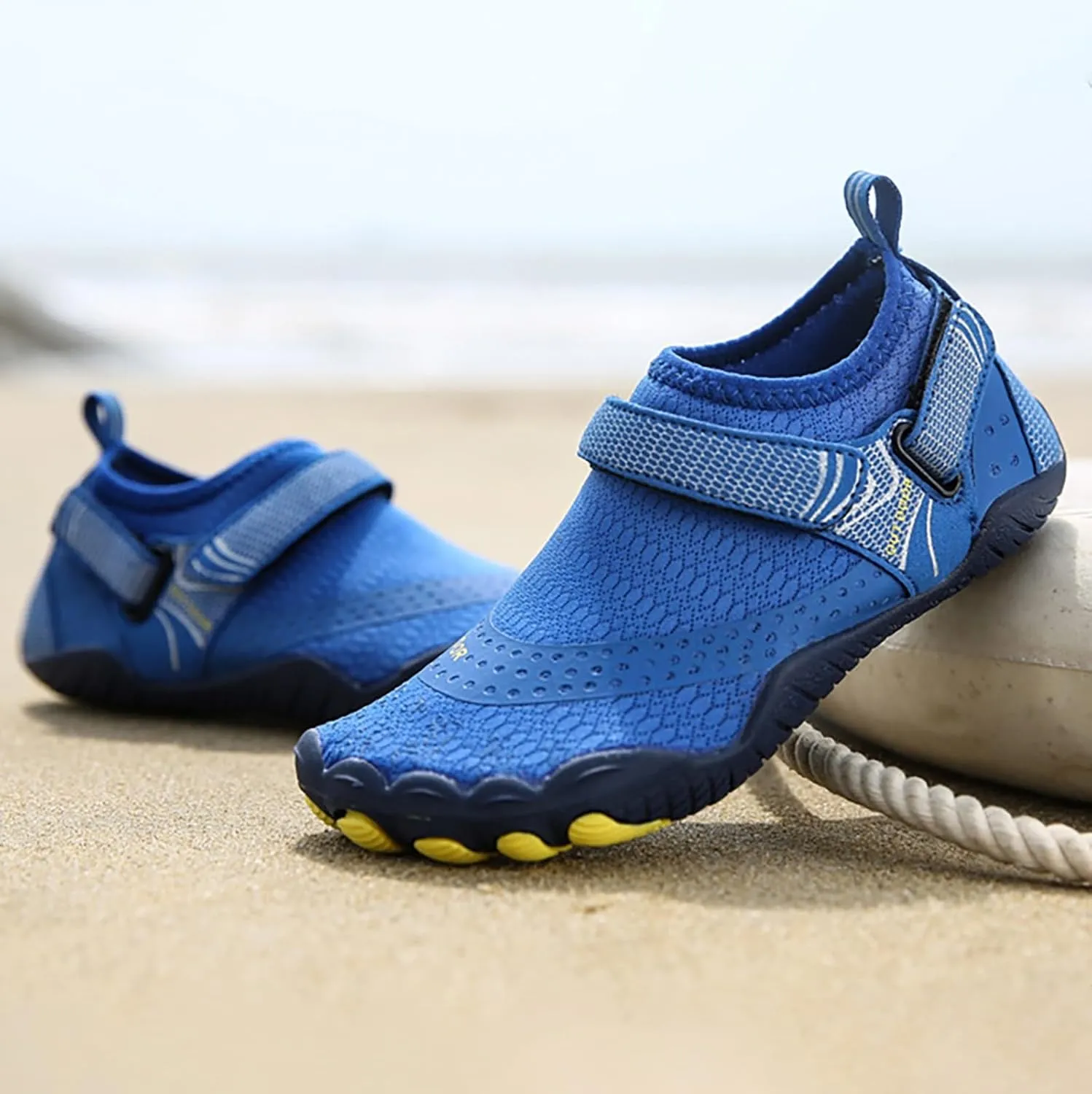 Mens Water Shoes Wide Width Non Slip Athletic Footwear Wide Toe Water Shoes Barefoot