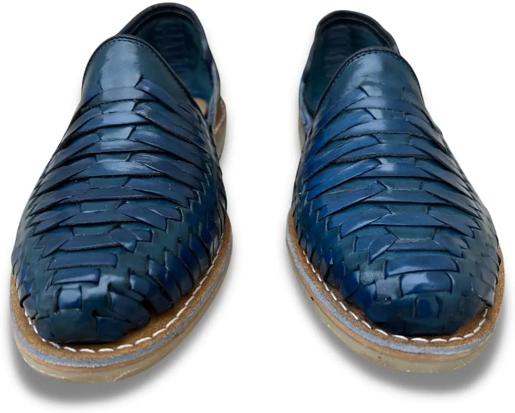 Mexico en la Piel Leather Shoes for Mens, Pull on Comfortable Loafers