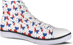 Micoklinlin Canvas Shoes for Women High Top Novelty Sneakers Teens Girls Lace up Tennis Shoes Casual Classic Walking Shoes