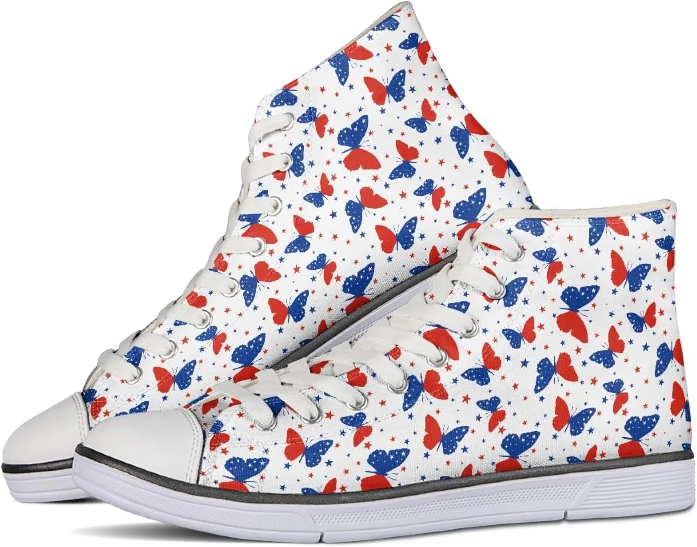 Micoklinlin Canvas Shoes for Women High Top Novelty Sneakers Teens Girls Lace up Tennis Shoes Casual Classic Walking Shoes