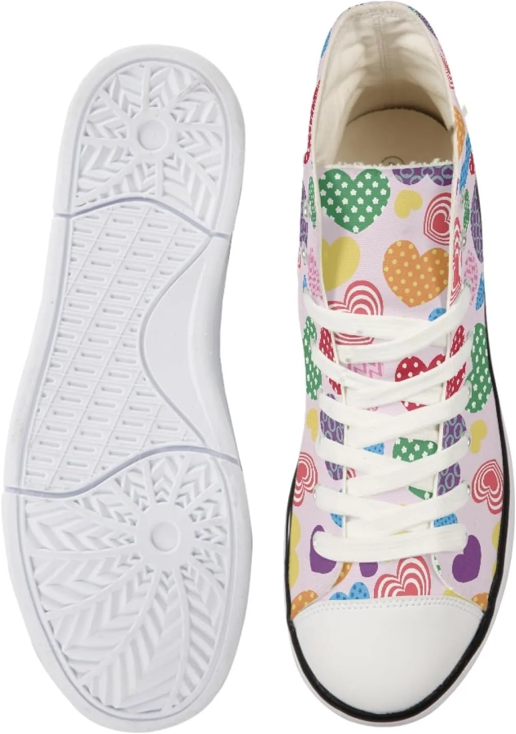 Micoklinlin Canvas Shoes for Women High Top Novelty Sneakers Teens Girls Lace up Tennis Shoes Casual Classic Walking Shoes