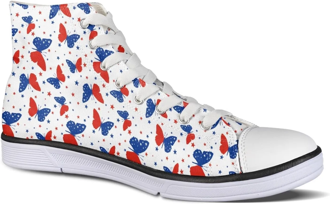 Micoklinlin Canvas Shoes for Women High Top Novelty Sneakers Teens Girls Lace up Tennis Shoes Casual Classic Walking Shoes