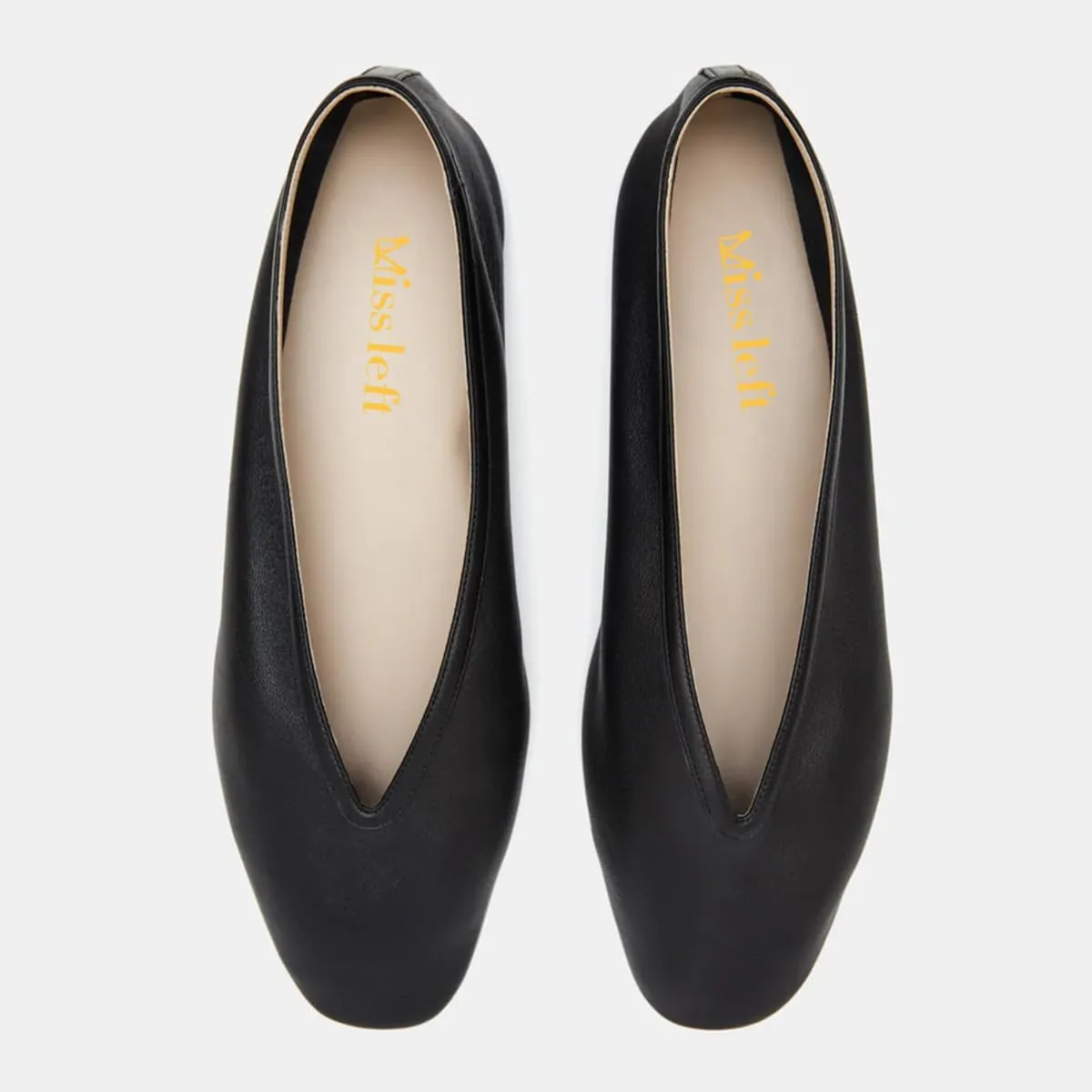 miss left Women Classic Closed Round Toe V-Cut Ballet Flats Comfortable Slip on Ballroom Dance Daily Commuting Shoes Size 4-16 US