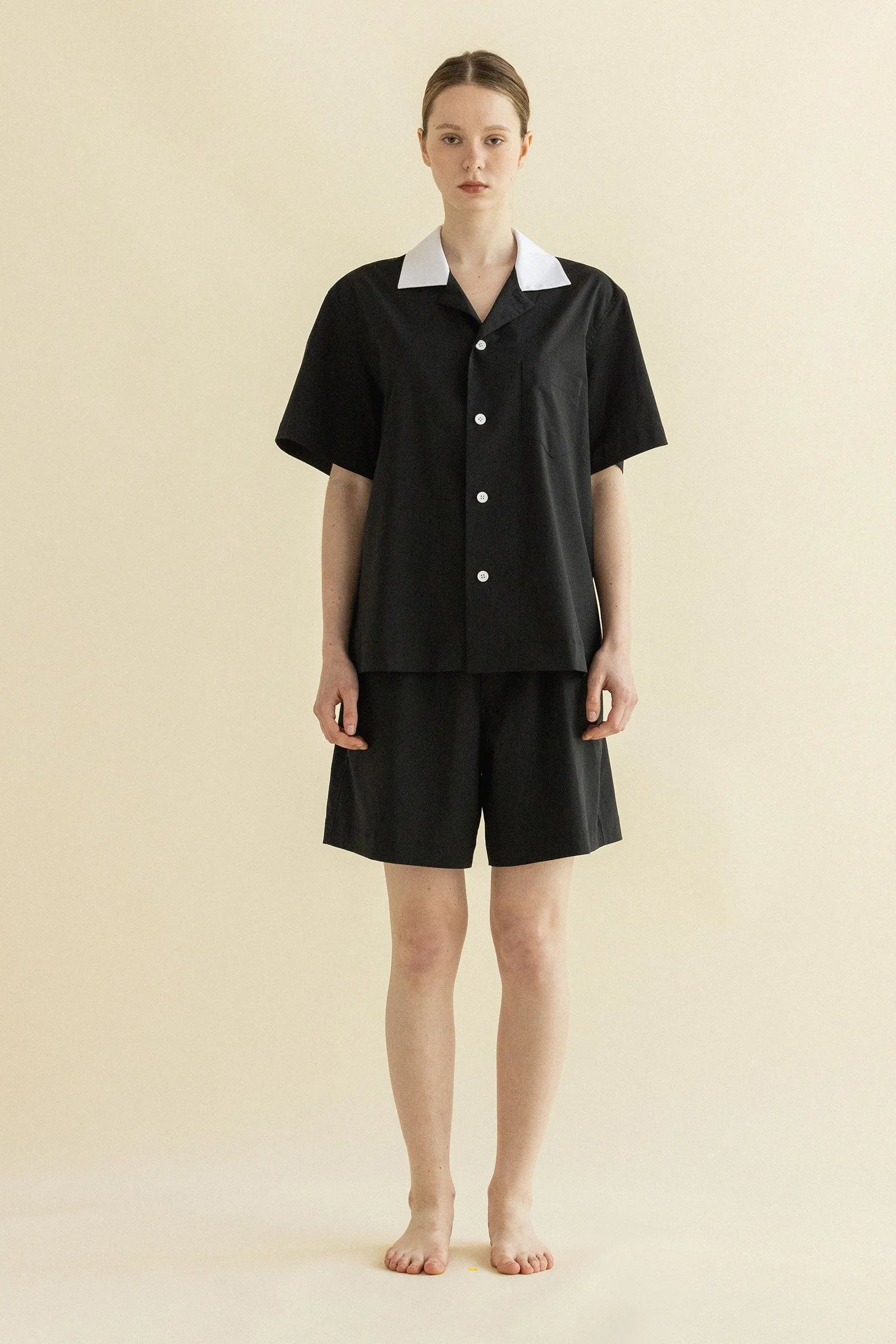 MONO BLACK PAJAMAS SET UP_BLACK