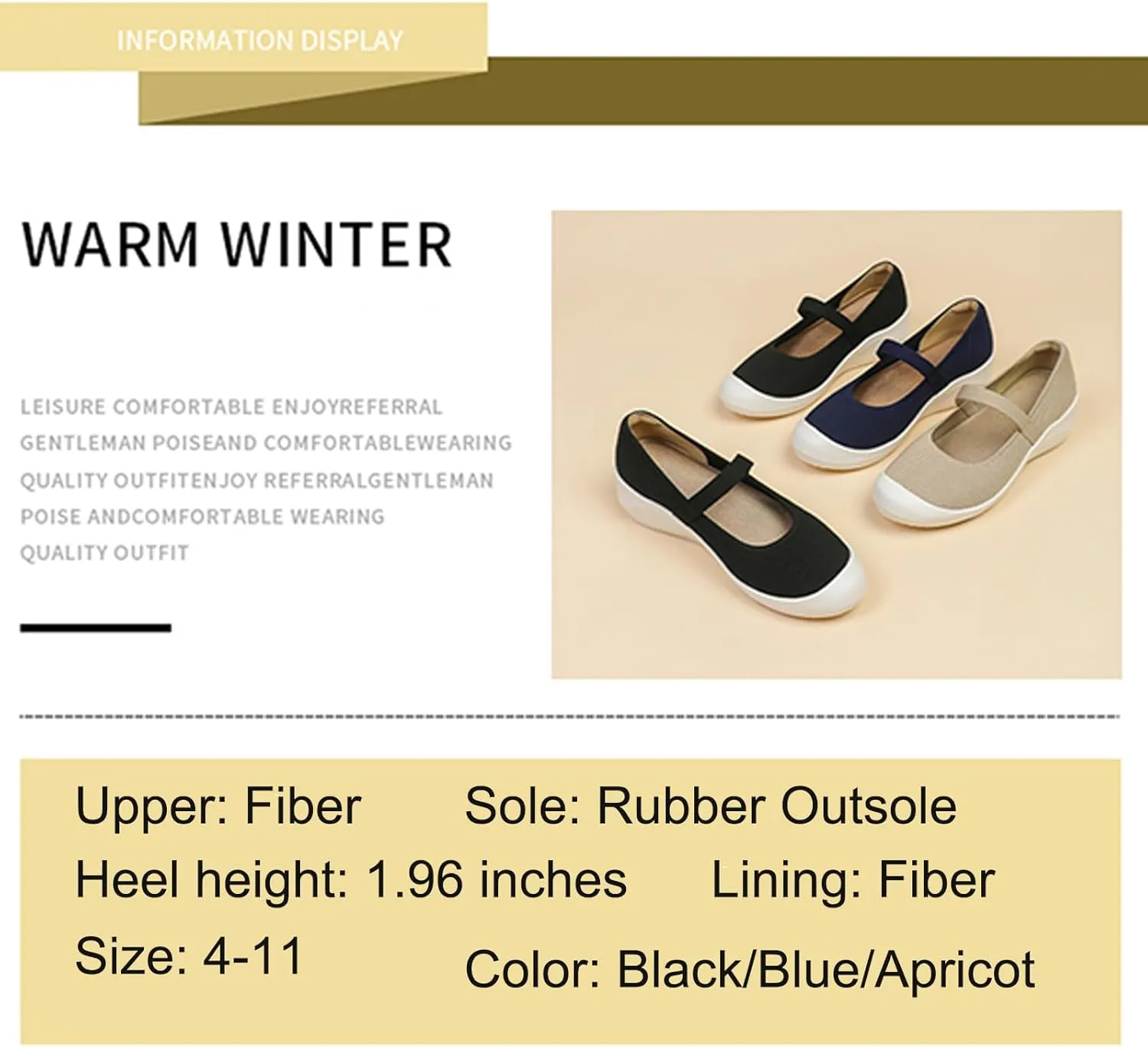 NELSBREXWomen'S Knitted Platform Orthopedic Mary Jane Flats Comfortable Cap Toe Non-Slip Arch Support Breathable Walking Mam Shoes to Relieve Plantar Pain Rehabilitation Shoes
