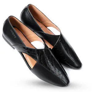 Niche Black Croc Designer Sandals