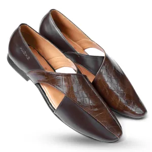 Niche Brown Croc Designer Sandals