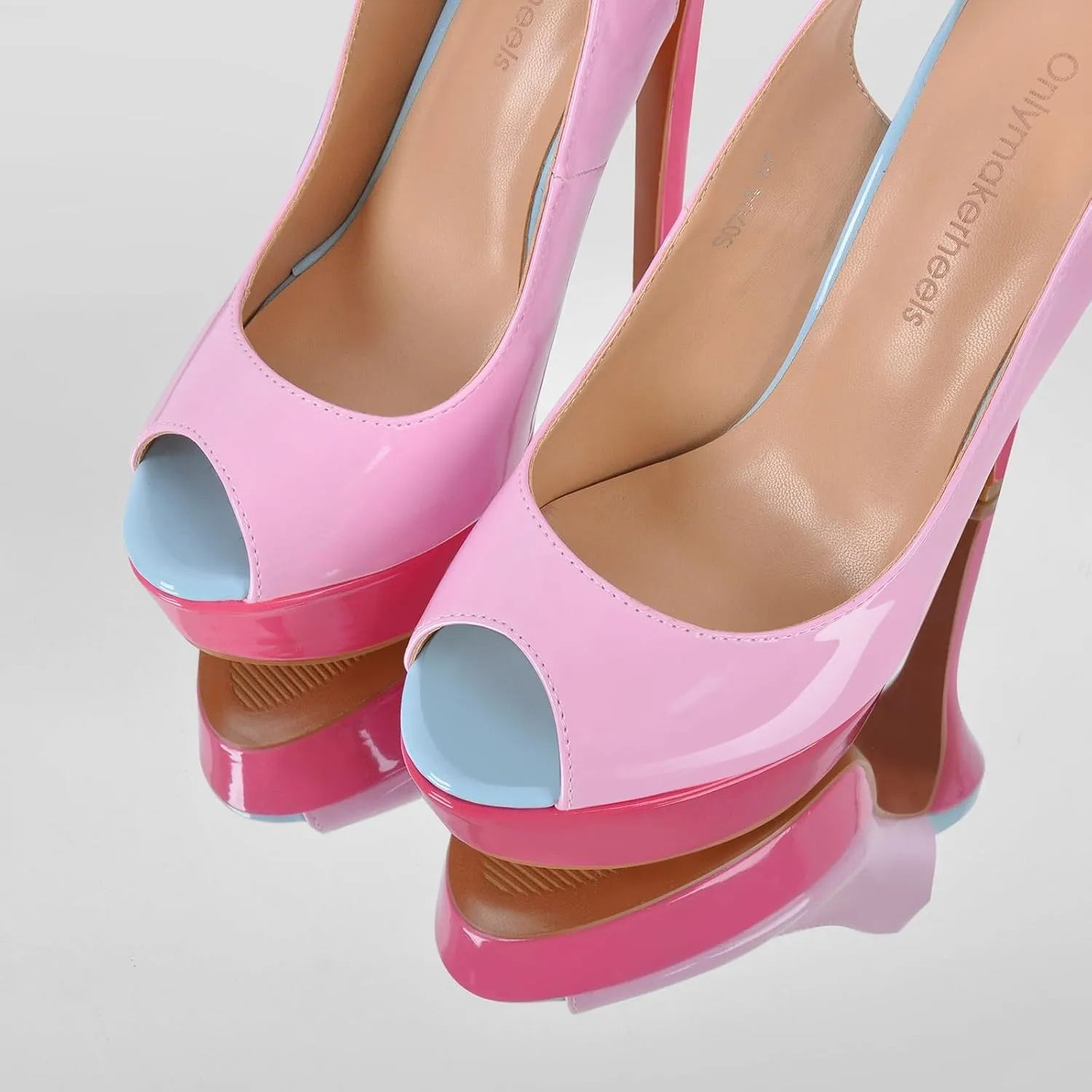 Open Peep Toe Platform High Stiletto Heels Slingback Sandals