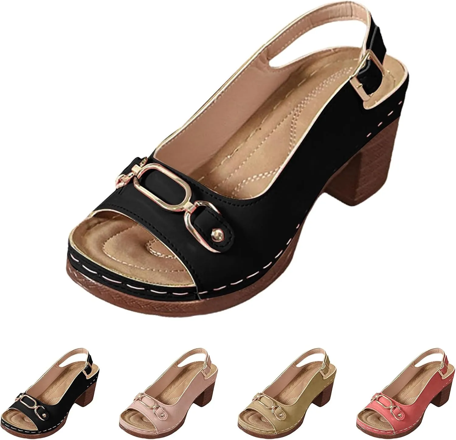 Orthopedic Platform Wedge Sandals for Women Walking Slippers Arch Support Summer Dressy Open Toe Ankle Strap Sandal Sandals Beach Boho Shoes Comfortable Outdoor Shoes
