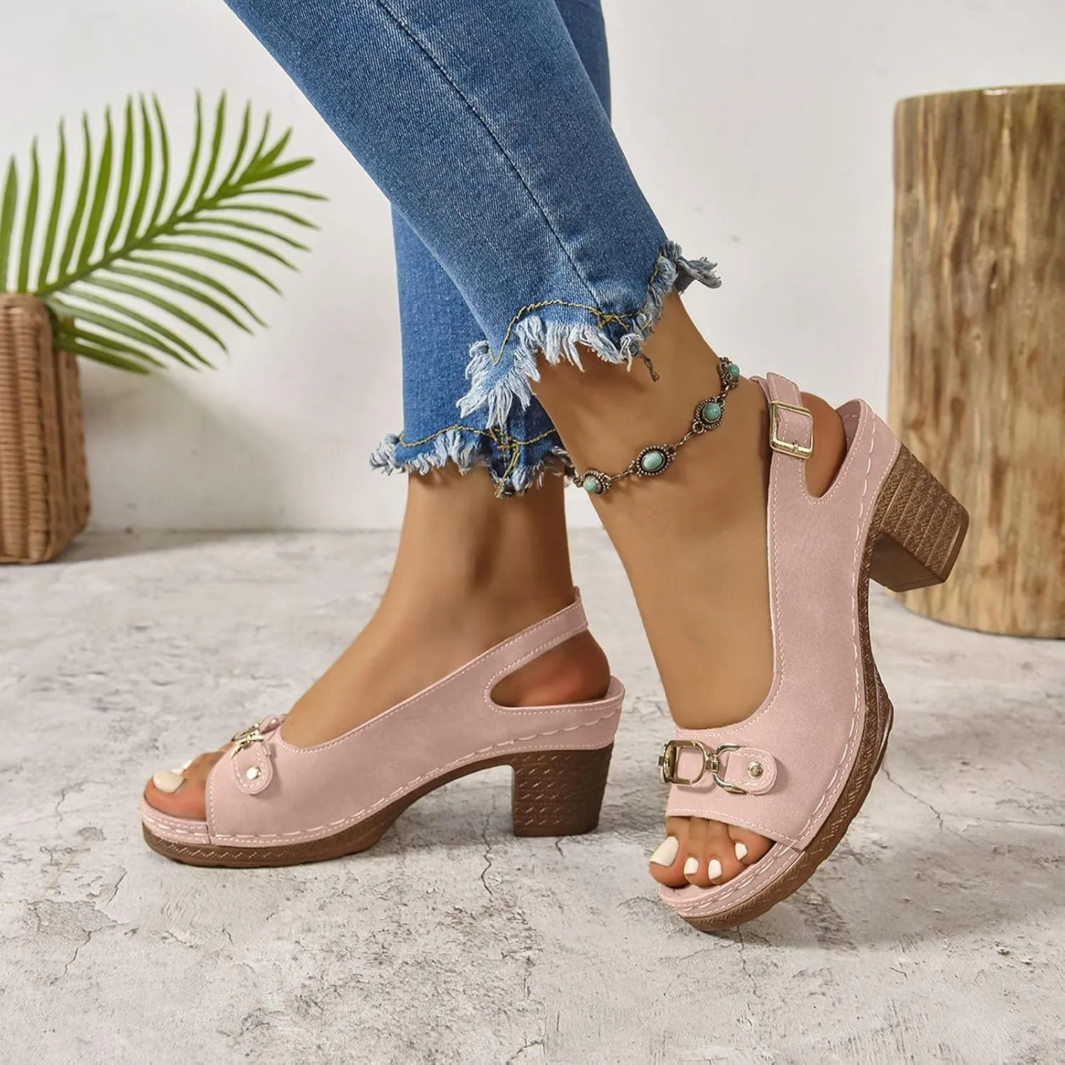 Orthopedic Platform Wedge Sandals for Women Walking Slippers Arch Support Summer Dressy Open Toe Ankle Strap Sandal Sandals Beach Boho Shoes Comfortable Outdoor Shoes