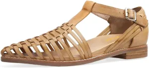Pazzion Women Closed Toe Low Stacked Heel Sandals Cage Toe Ankle T-Strap Buckle Flats Summer Beach Walk Shoes Size 4-16 US