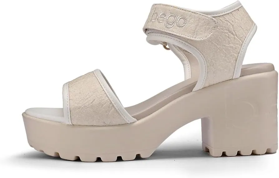 Pineapple Leather Vegan Women's Platform Sandals Wedge Ankle Strap Open Toe Sandals