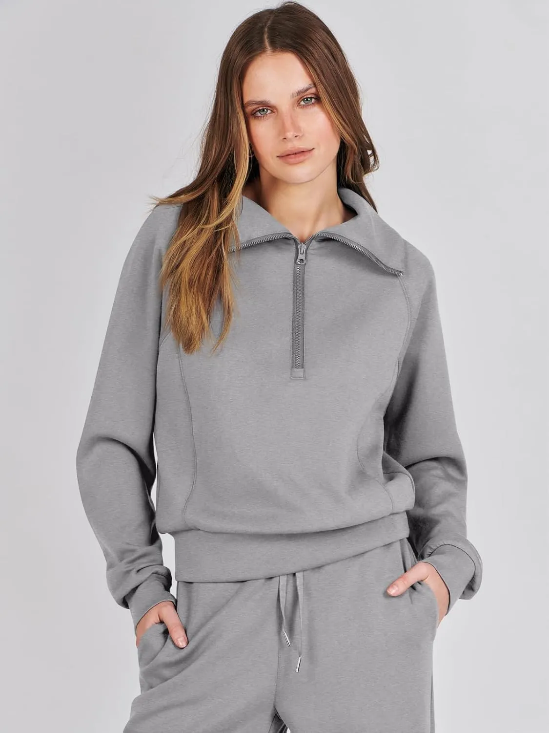 Prinbara Women 2 Piece Outfits Lounge Sets 2024 Winter Oversized Sweatshirt Wide Leg Pant Casual Matching Sweat Set Tracksuit