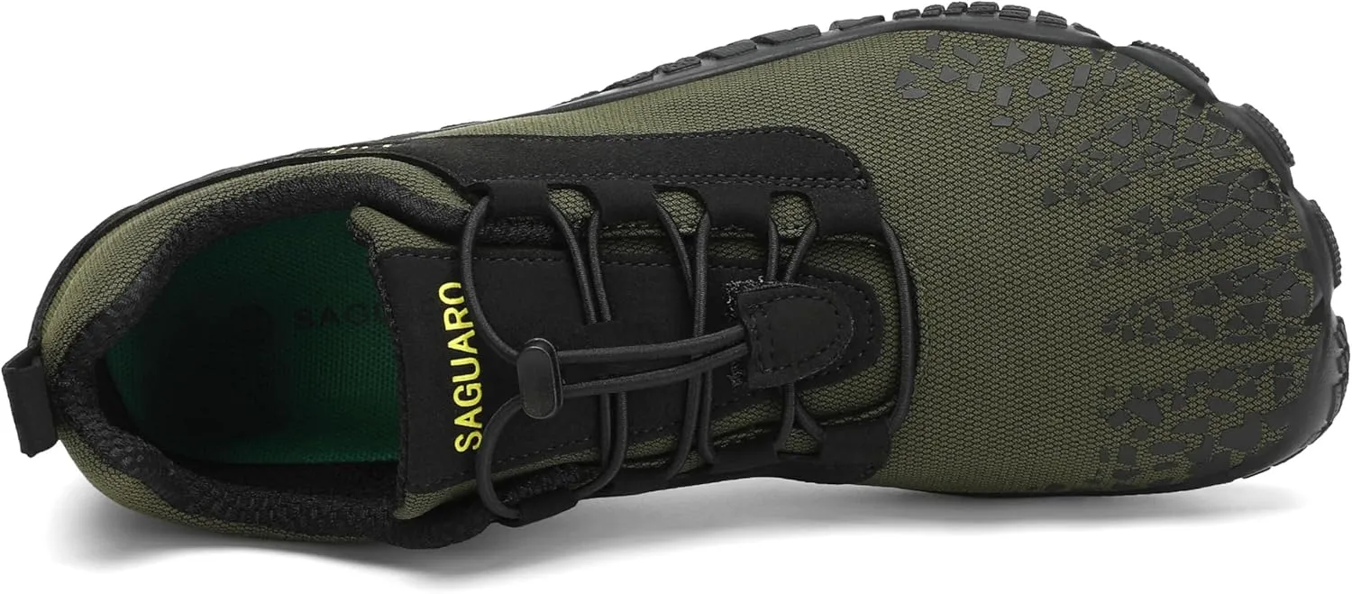 SAGUARO Men's Barefoot Shoes Wide Toe Box Minimalist Sneakers Water Shoe Active VII