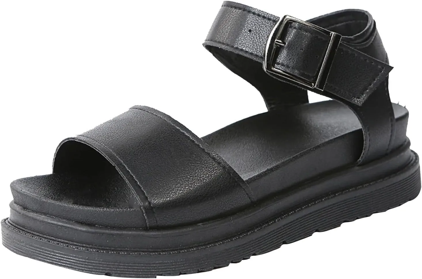 Sandals For Women Open Toes Teen Slippers For Girls Beach Sandal Platform Flats Adjustable Buckle Soft School Shoes