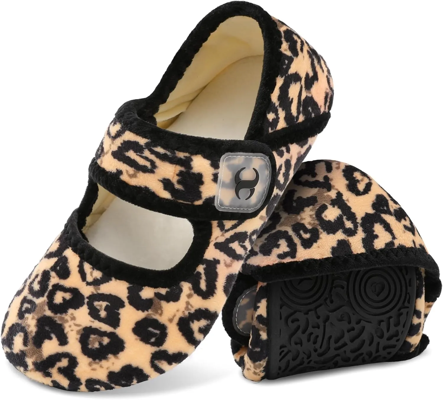 Scurtain Comfy House Slippers for Women Men Wide Diabetic Sock Slippers Soft Slip On Slippers Cozy Barefoot House Shoes