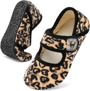 Scurtain Comfy House Slippers for Women Men Wide Diabetic Sock Slippers Soft Slip On Slippers Cozy Barefoot House Shoes