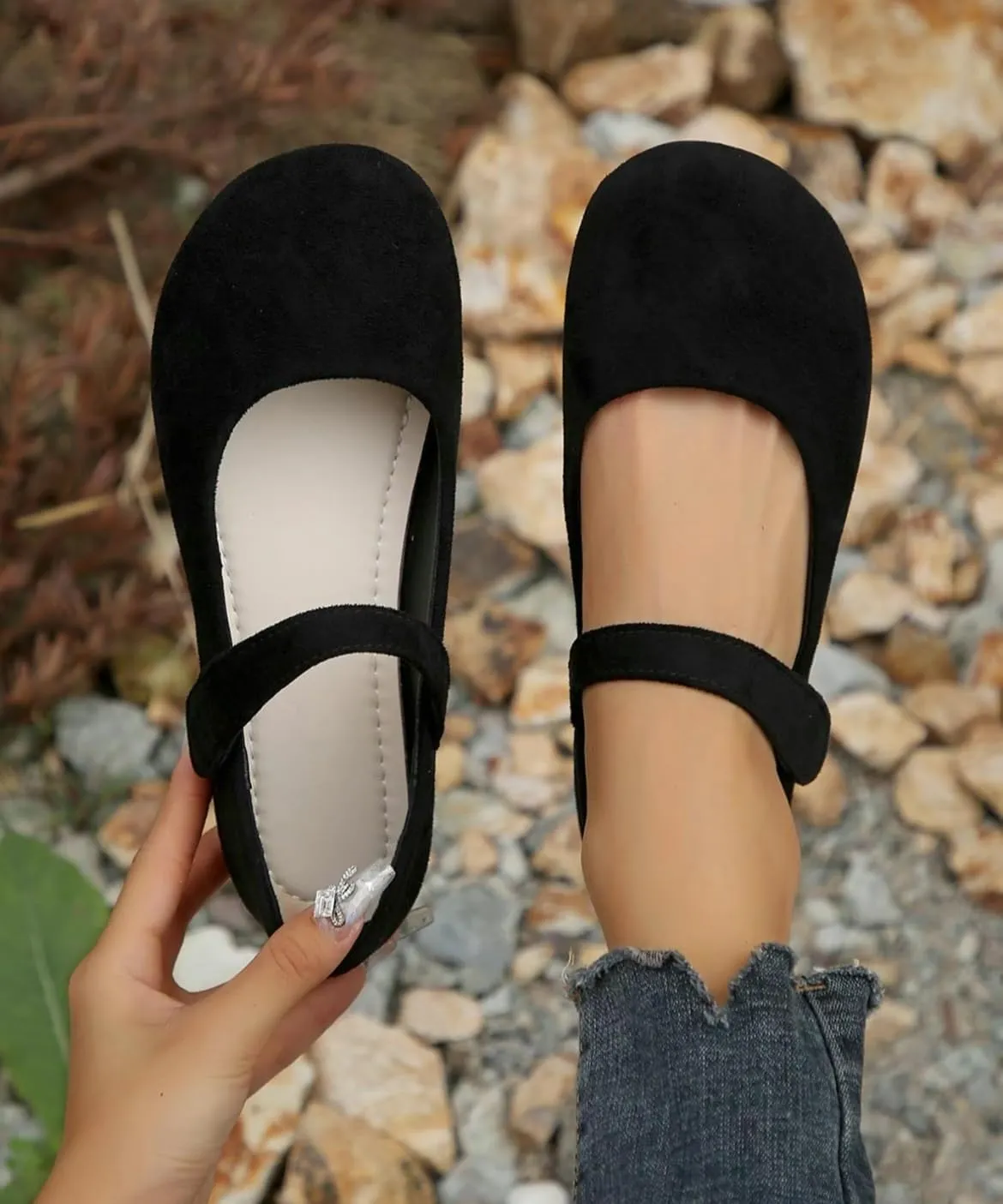 Shoes 18 Womens Cotton China Doll Mary Jane Shoes Ballerina Ballet Flats Shoes