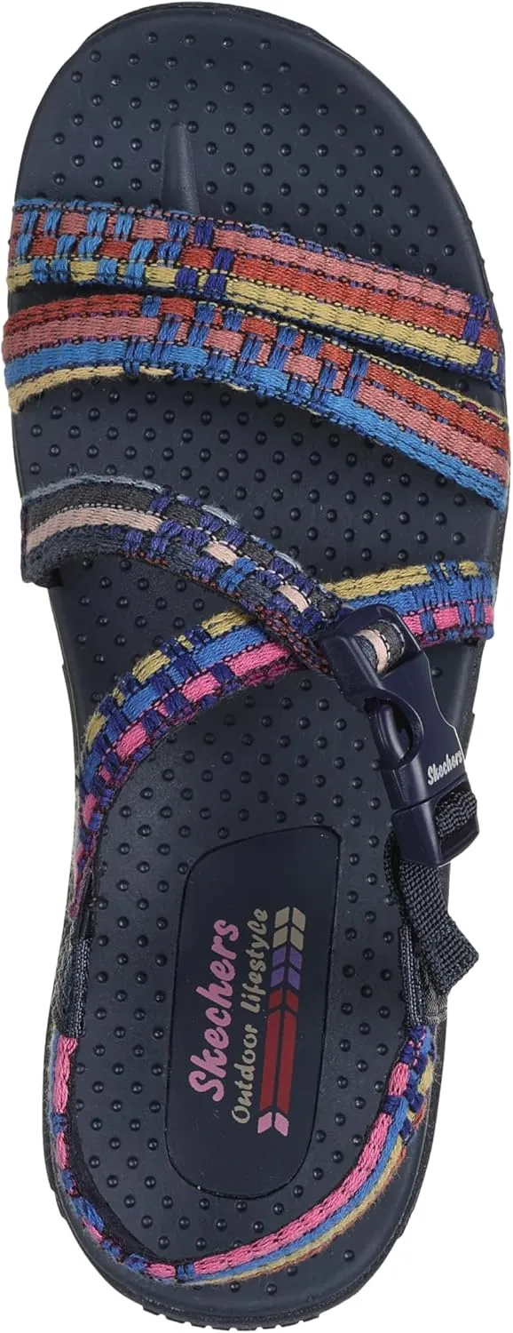 Skechers Women's Reggae-Sew Me-Boho Woven Strappy Slingback Sandal