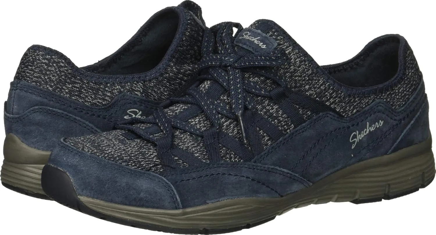 Skechers Women's Seager-Zip Line-Fixed Bow Quarter Fit Slip-on Sneaker
