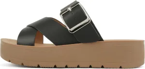 Soda Papaya ~ Women Open Toe Multi-Strap Flatform Sandals