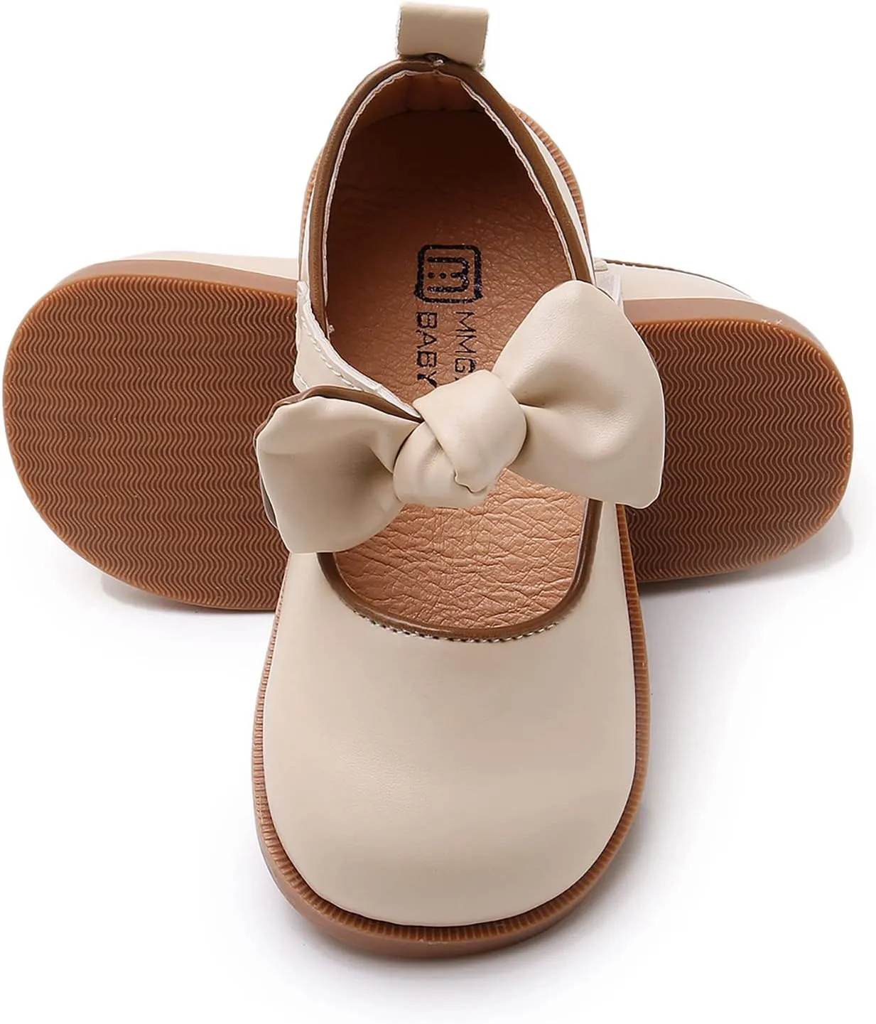 SOFMUO Toddler Girl Mary Jane Shoes Bowknot Ballet Flats for Little Girls Party School Wedding Uniform Princess Dress Shoes