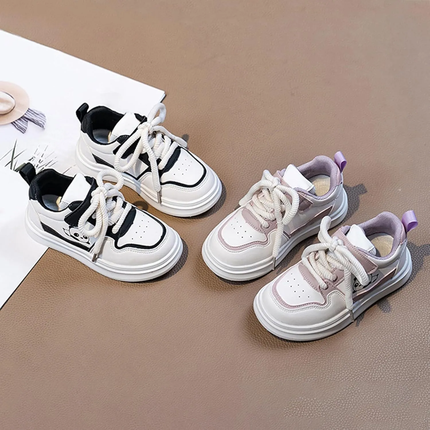 Spring Kids Sneakers Boys Girls Lac𝐞 Up Sports Flat Soles Shoes Toddler C𝐫ib First W𝐚lker Lightweight Shoes