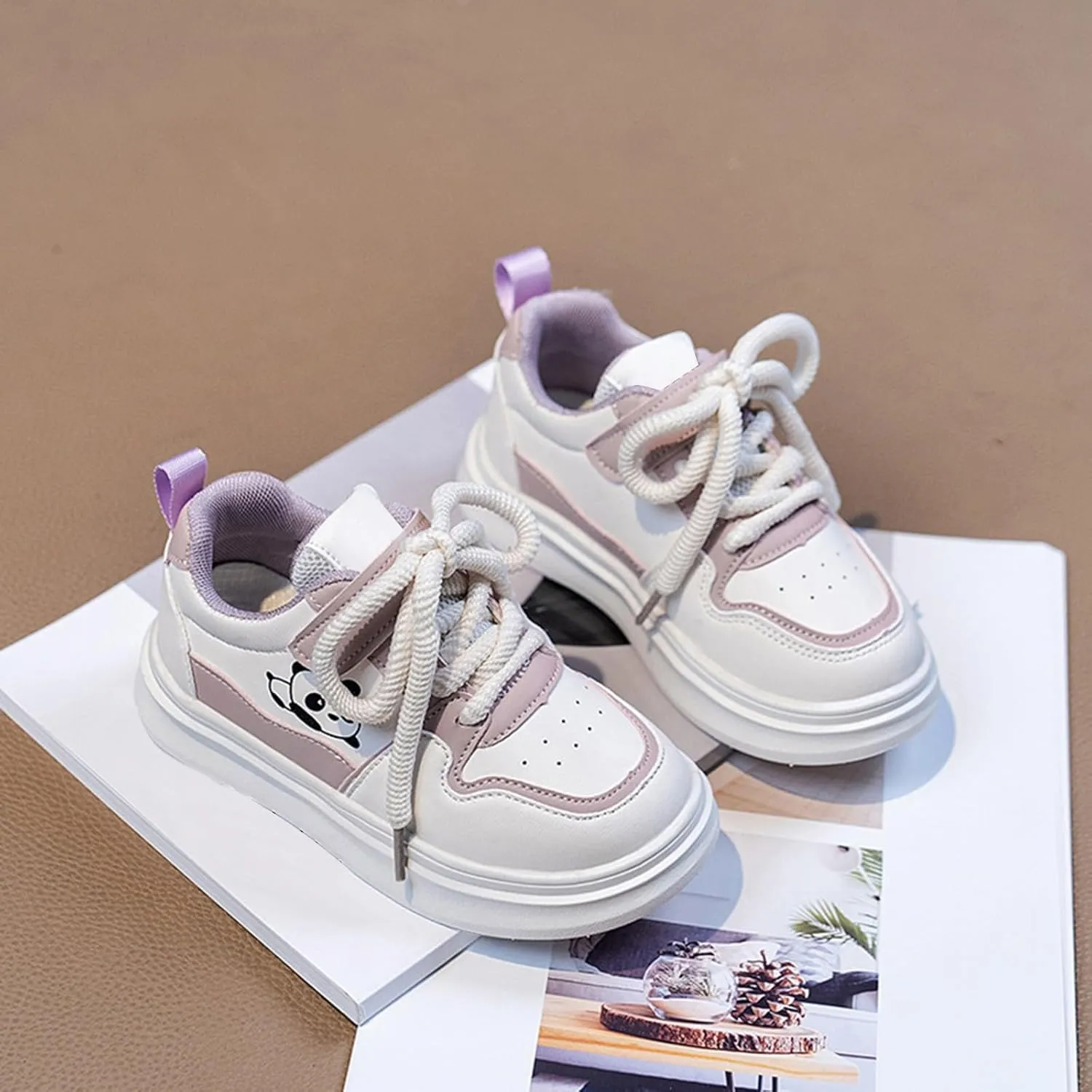 Spring Kids Sneakers Boys Girls Lac𝐞 Up Sports Flat Soles Shoes Toddler C𝐫ib First W𝐚lker Lightweight Shoes