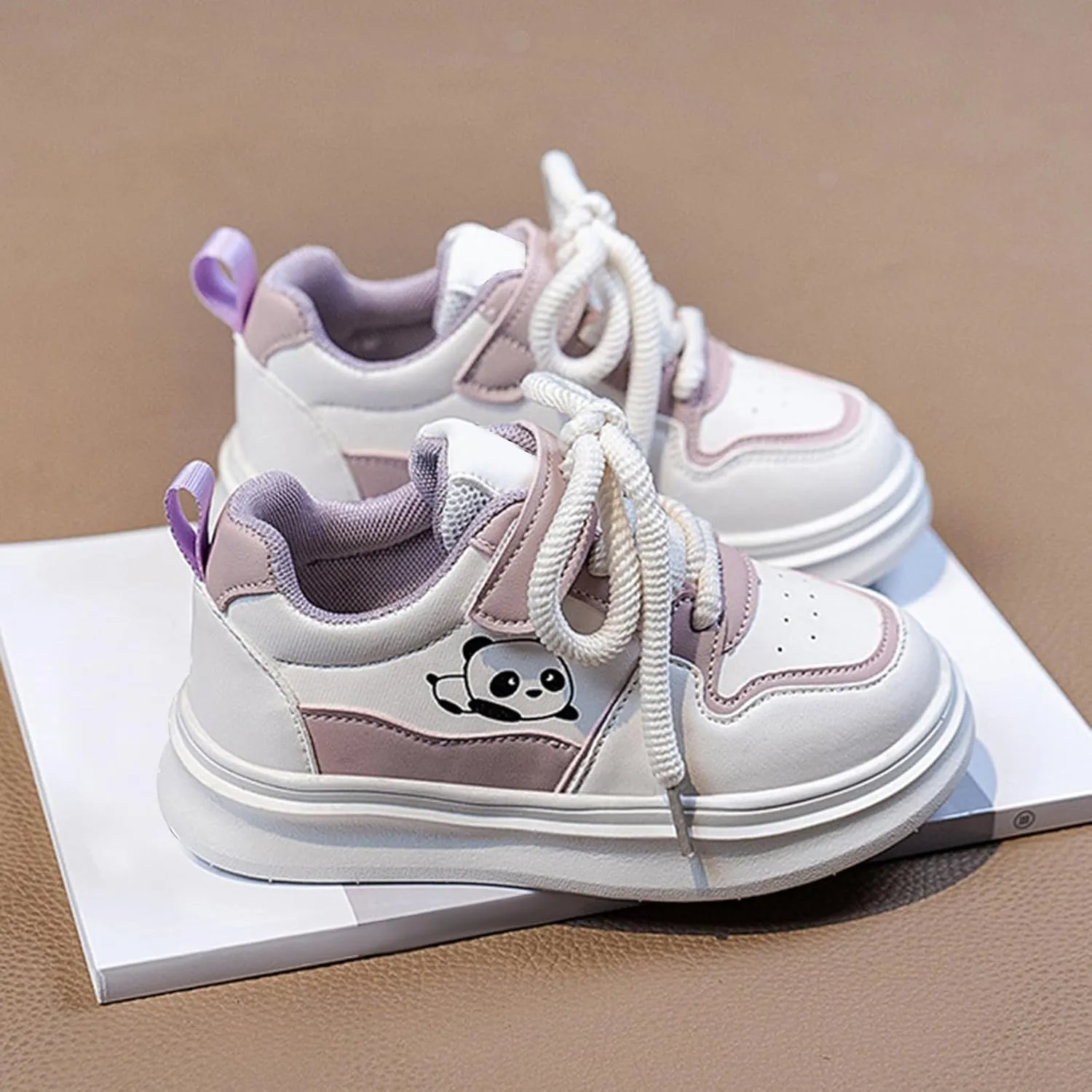 Spring Kids Sneakers Boys Girls Lac𝐞 Up Sports Flat Soles Shoes Toddler C𝐫ib First W𝐚lker Lightweight Shoes