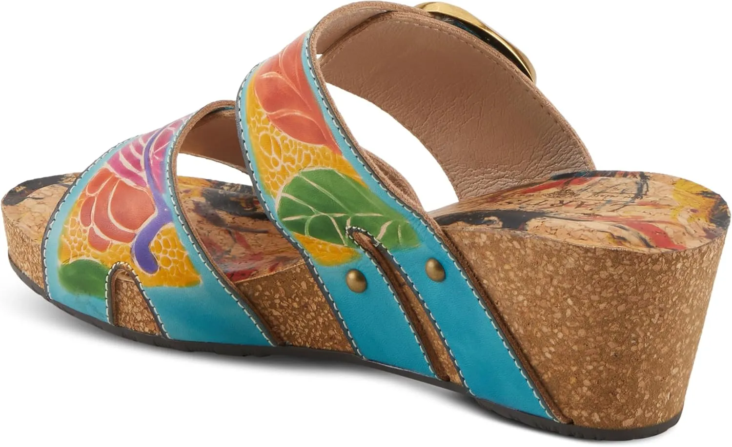 Spring Step L'Artiste Women's BRISEIS - Hand-Painted Slip-On Sandals for Stylish Wanderers