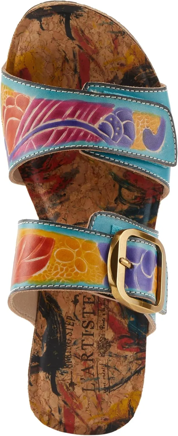 Spring Step L'Artiste Women's BRISEIS - Hand-Painted Slip-On Sandals for Stylish Wanderers