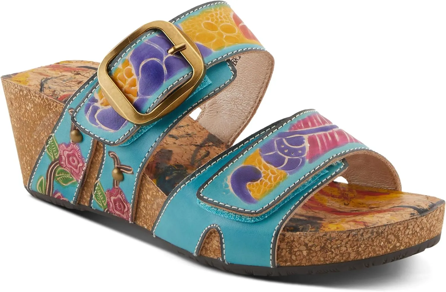 Spring Step L'Artiste Women's BRISEIS - Hand-Painted Slip-On Sandals for Stylish Wanderers