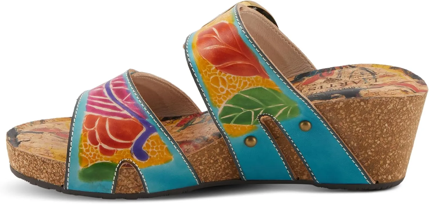 Spring Step L'Artiste Women's BRISEIS - Hand-Painted Slip-On Sandals for Stylish Wanderers