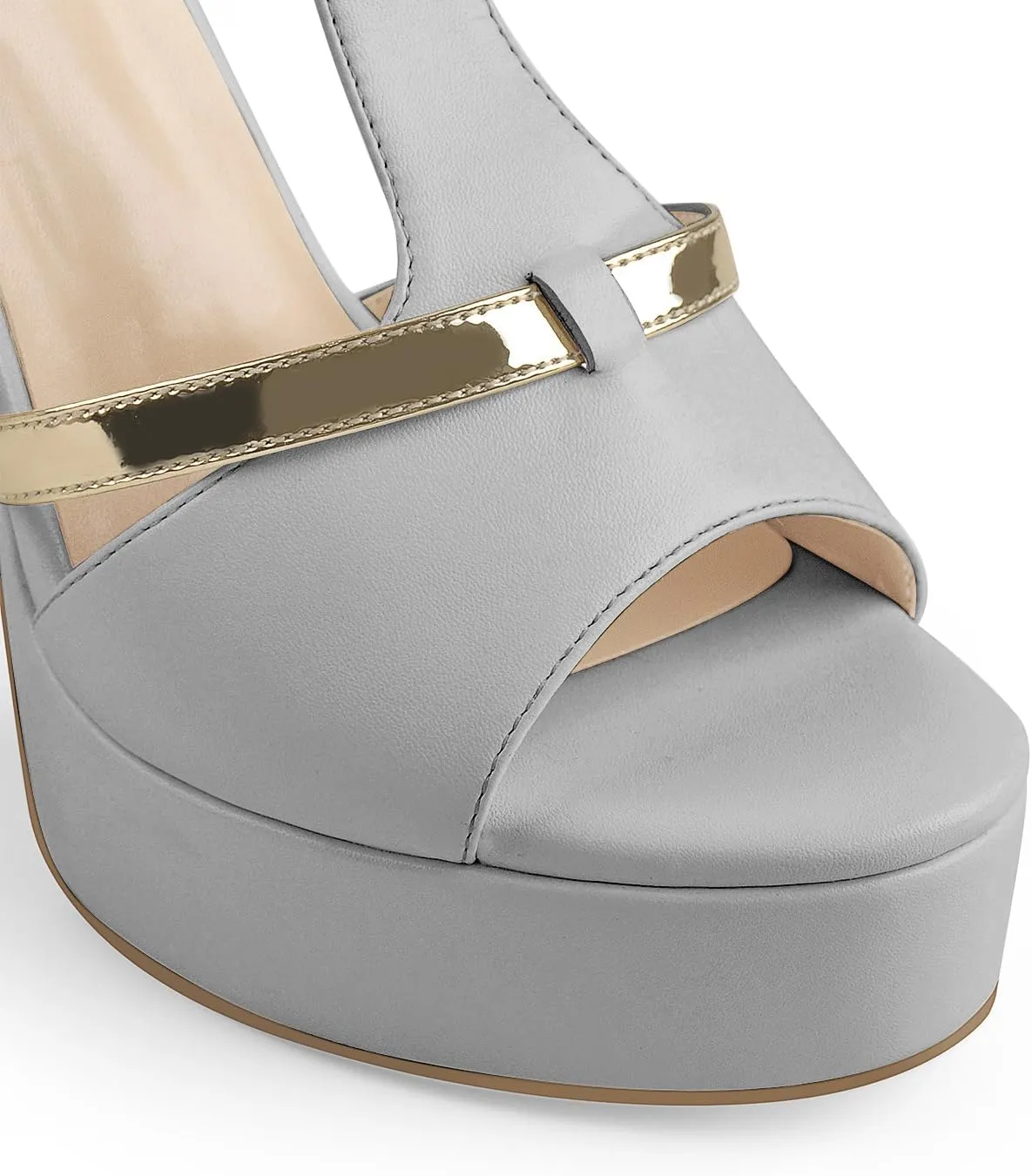 Stiletto High Heel Platform Peep Open Toe Ankle Strap Sandals