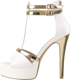 Stiletto High Heel Platform Peep Open Toe Ankle Strap Sandals