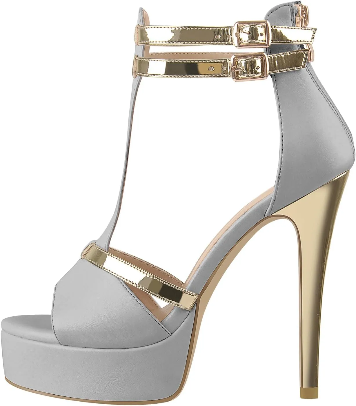 Stiletto High Heel Platform Peep Open Toe Ankle Strap Sandals