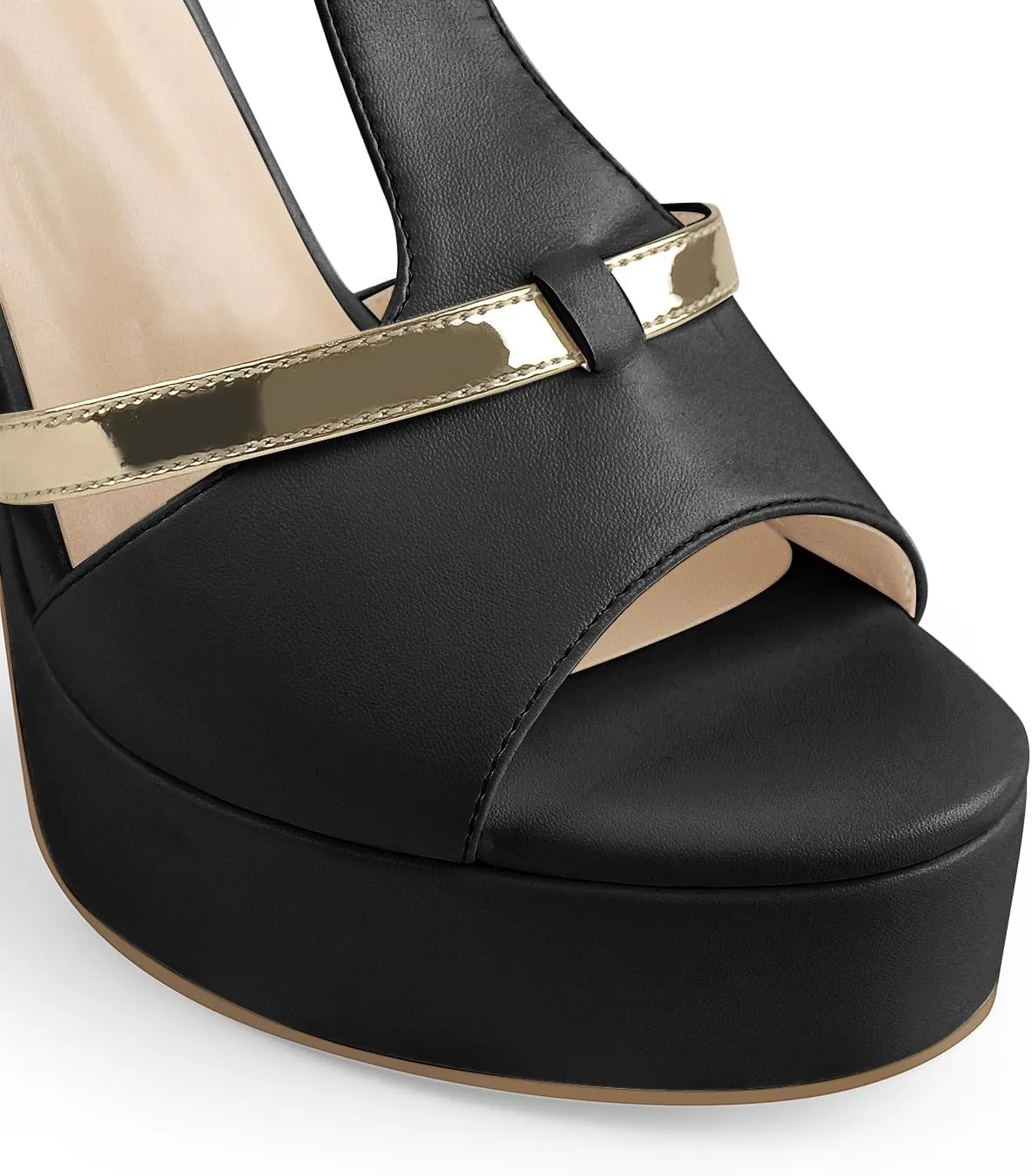 Stiletto High Heel Platform Peep Open Toe Ankle Strap Sandals