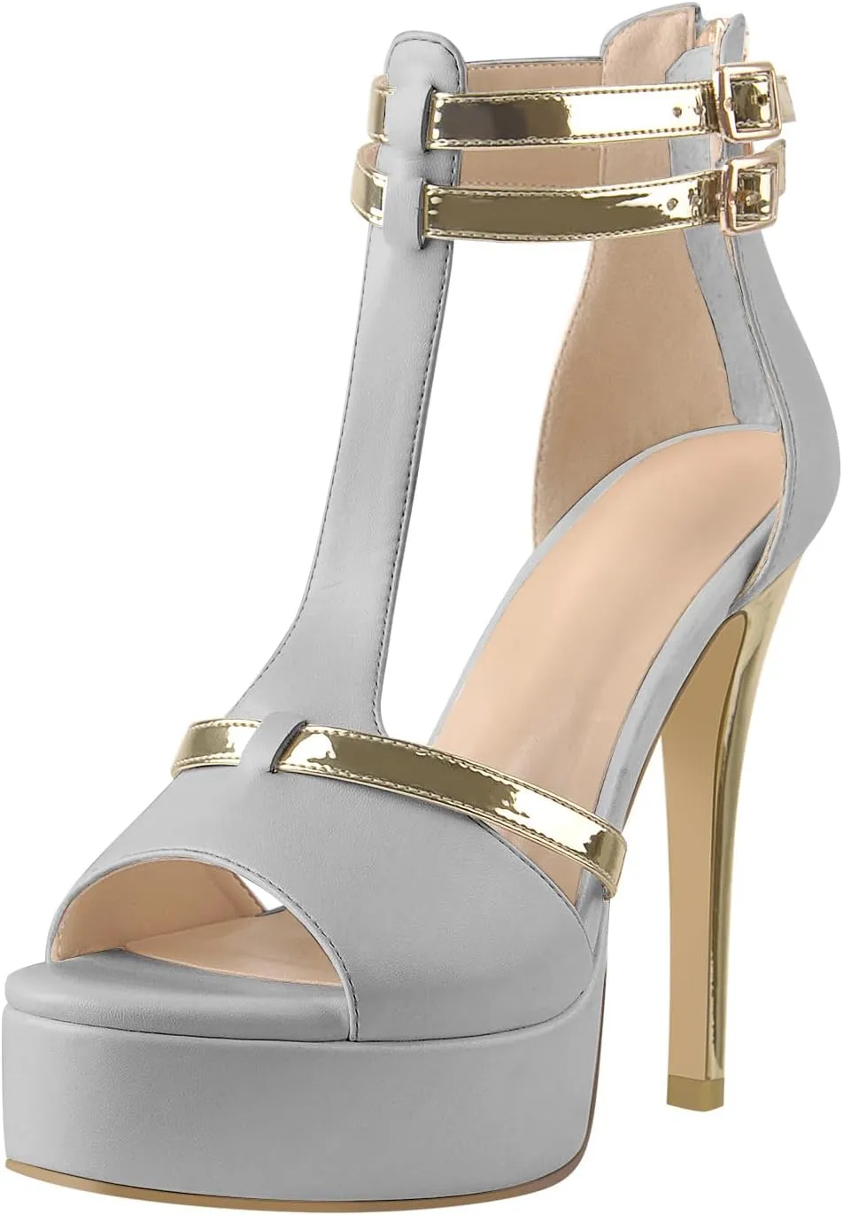 Stiletto High Heel Platform Peep Open Toe Ankle Strap Sandals