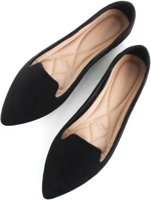 Stunner Women Cute Slip-On Ballet Shoes Soft Solid Classic Pointed Toe Flats