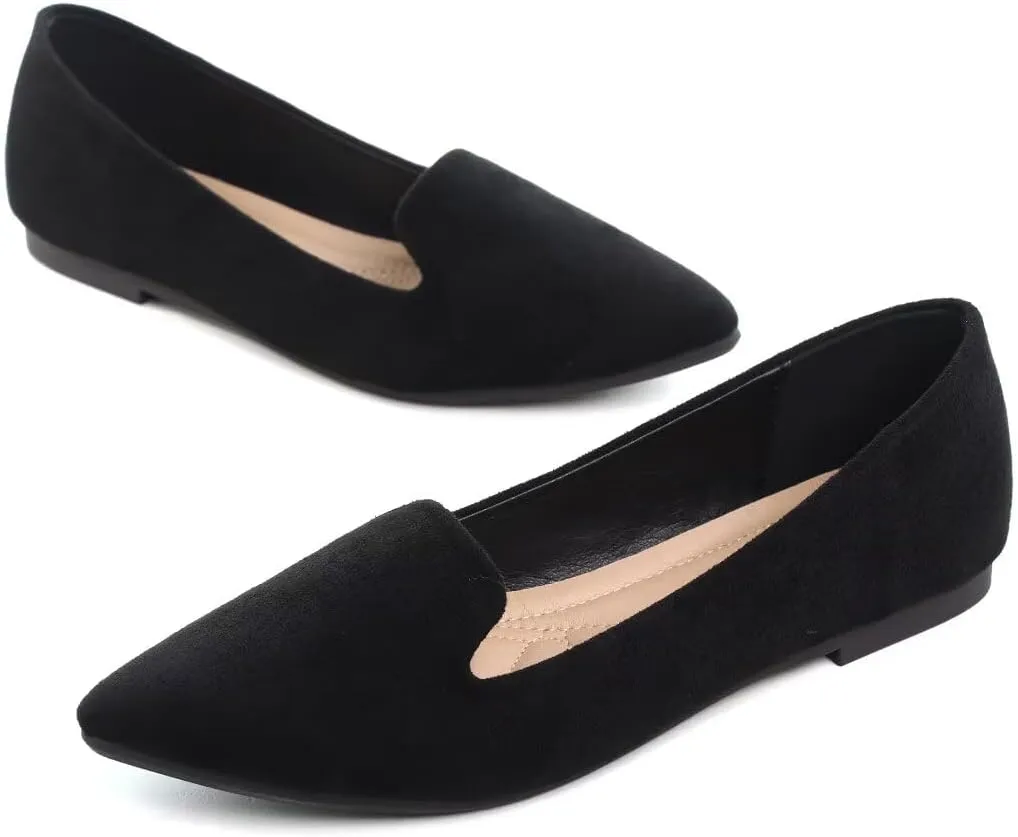 Stunner Women Cute Slip-On Ballet Shoes Soft Solid Classic Pointed Toe Flats