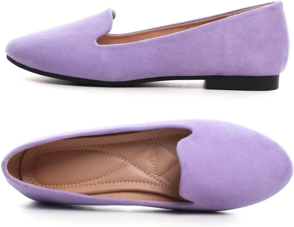 Stunner Women's Flats Classic Candy Colored Cute Slip On Ballet Shoes Soft Solid Dress Flat Shoes