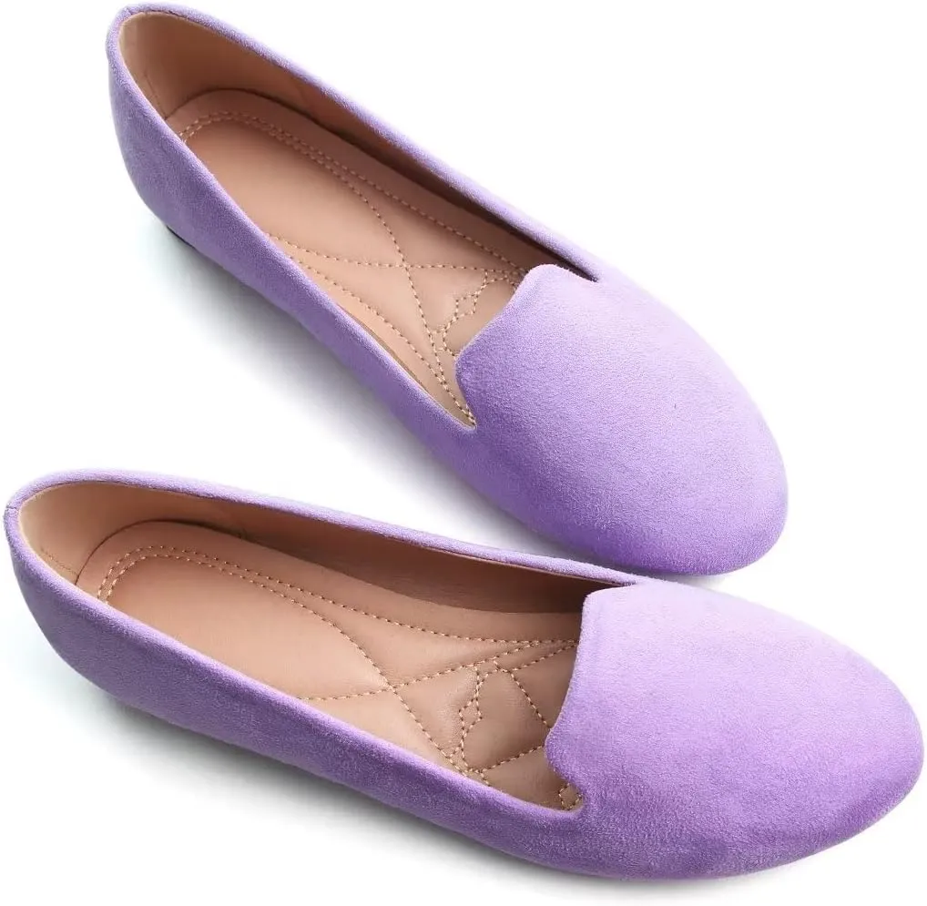 Stunner Women's Flats Classic Candy Colored Cute Slip On Ballet Shoes Soft Solid Dress Flat Shoes
