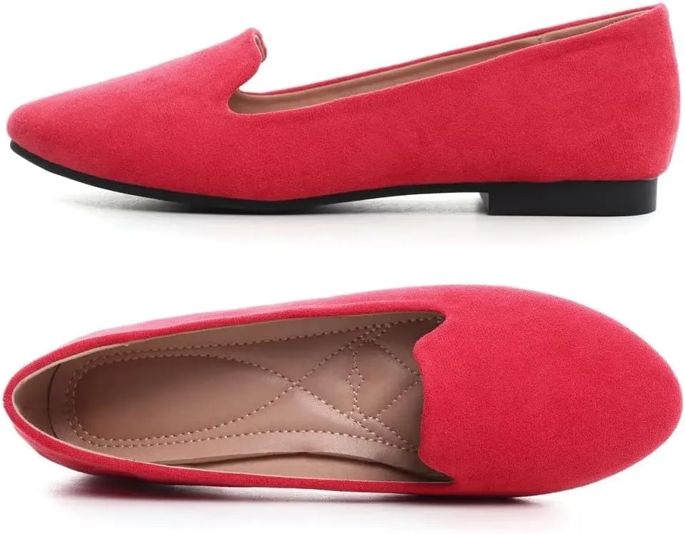 Stunner Women's Flats Classic Candy Colored Cute Slip On Ballet Shoes Soft Solid Dress Flat Shoes