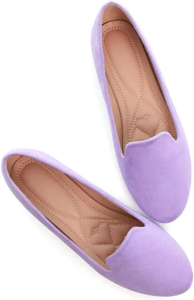 Stunner Women's Flats Classic Candy Colored Cute Slip On Ballet Shoes Soft Solid Dress Flat Shoes