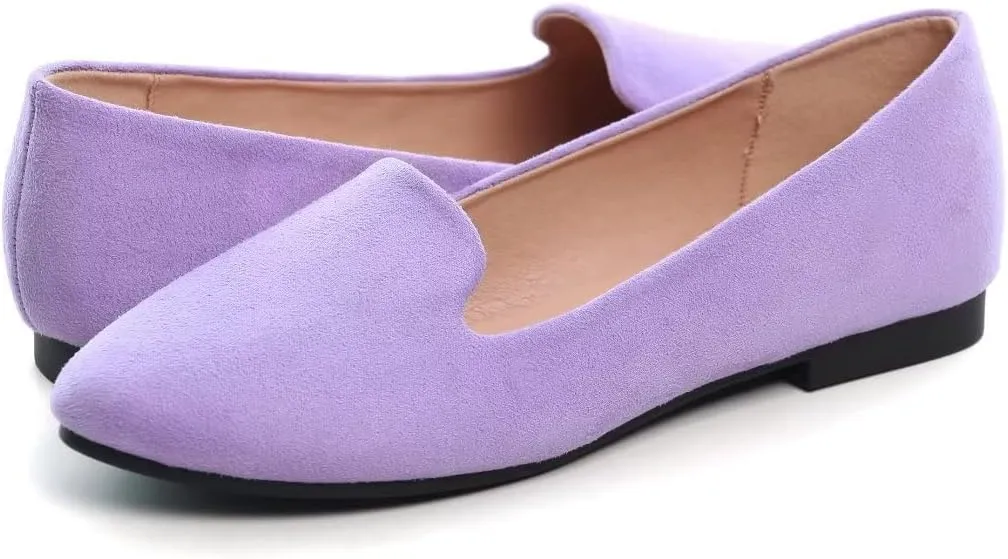 Stunner Women's Flats Classic Candy Colored Cute Slip On Ballet Shoes Soft Solid Dress Flat Shoes