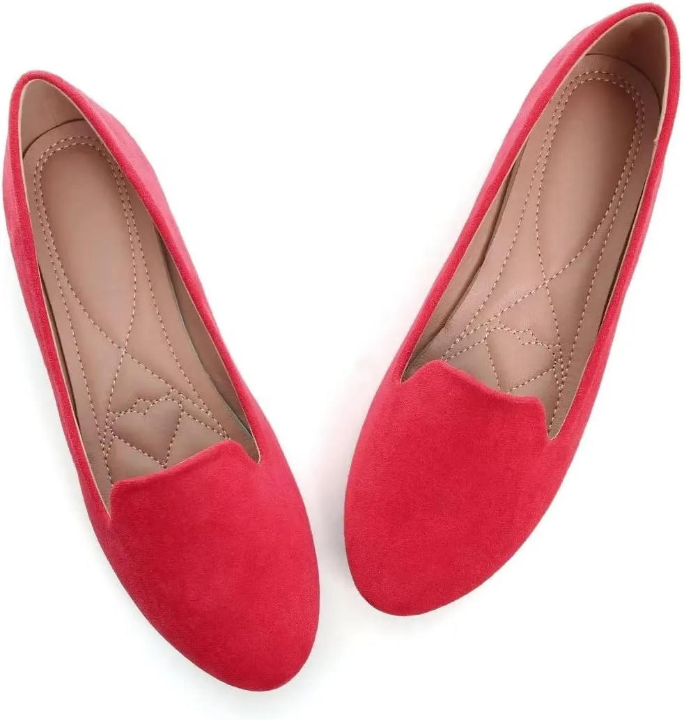 Stunner Women's Flats Classic Candy Colored Cute Slip On Ballet Shoes Soft Solid Dress Flat Shoes