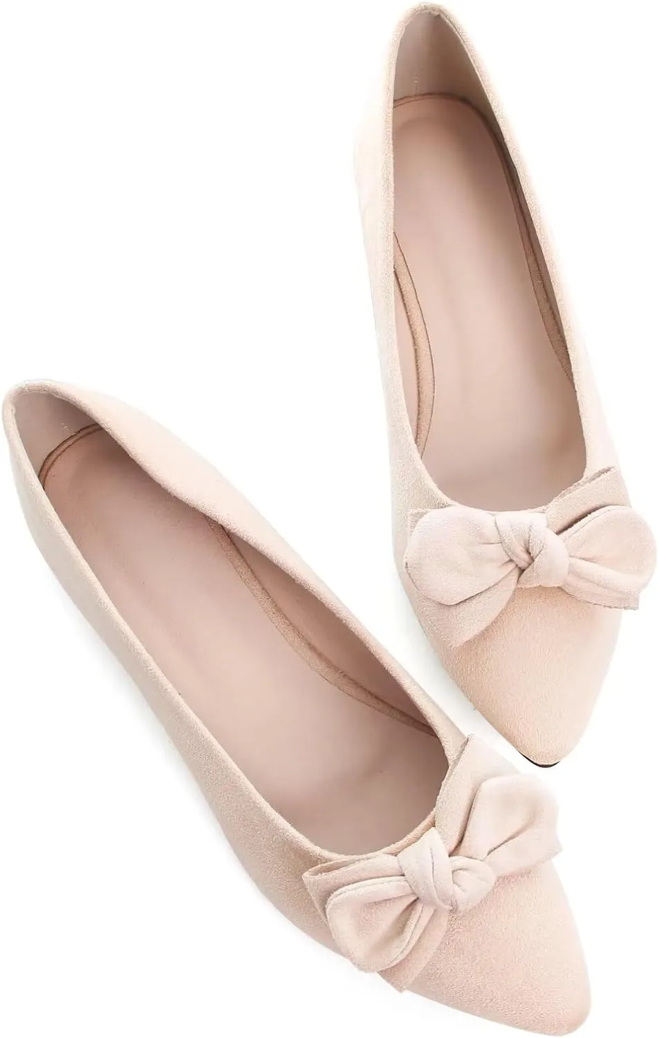 Stunner Womens Flats Fashion Pointed Toe Bowknot Dress Flats Casual Flats Comfortable Slip On Ballet Flats