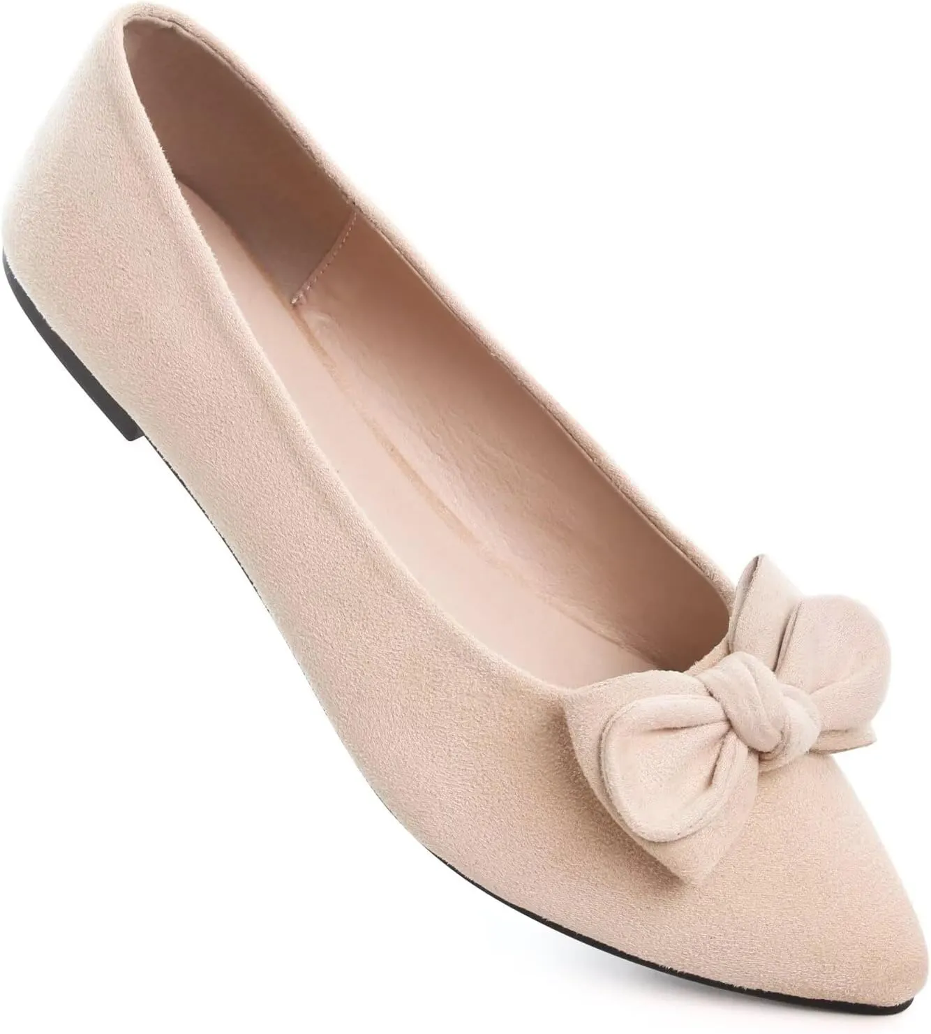 Stunner Womens Flats Fashion Pointed Toe Bowknot Dress Flats Casual Flats Comfortable Slip On Ballet Flats