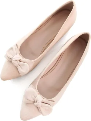 Stunner Womens Flats Fashion Pointed Toe Bowknot Dress Flats Casual Flats Comfortable Slip On Ballet Flats