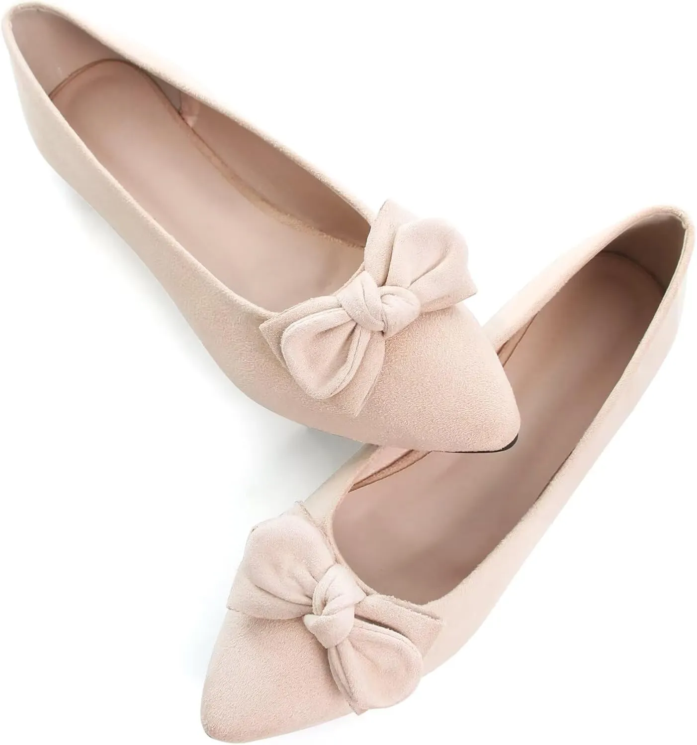 Stunner Womens Flats Fashion Pointed Toe Bowknot Dress Flats Casual Flats Comfortable Slip On Ballet Flats